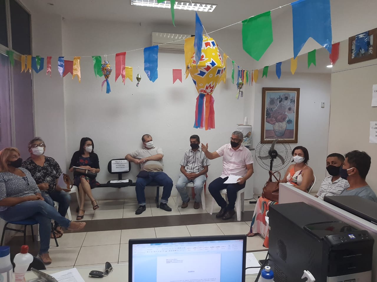 Reunião com os Conselhos Administrativos e Fiscal, prestação de Contas do Mês de Junho / 2021